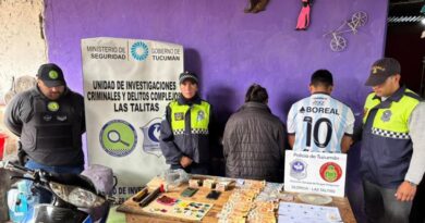 Allanamiento: recuperan elementos robados de una peluquería y secuestran sustancias estupefacientes
