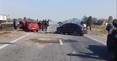 Una cortina de humo por la quema de pastizales ocasionó un choque en cadena en la Ruta 38